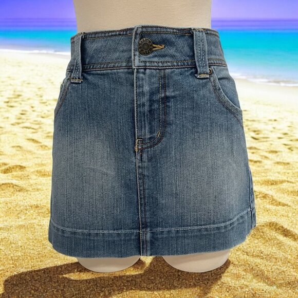 So Wear It Declare It Denim Mini Skirt 9 Retro Style Y2K High Waisted Festival - Picture 1 of 7